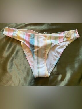 Forever 21 Pastel Rainbow Stripe Bikini Bottoms